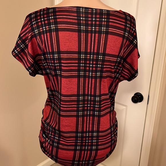 Cato plaid embellished top size medium - Picture 5 of 7